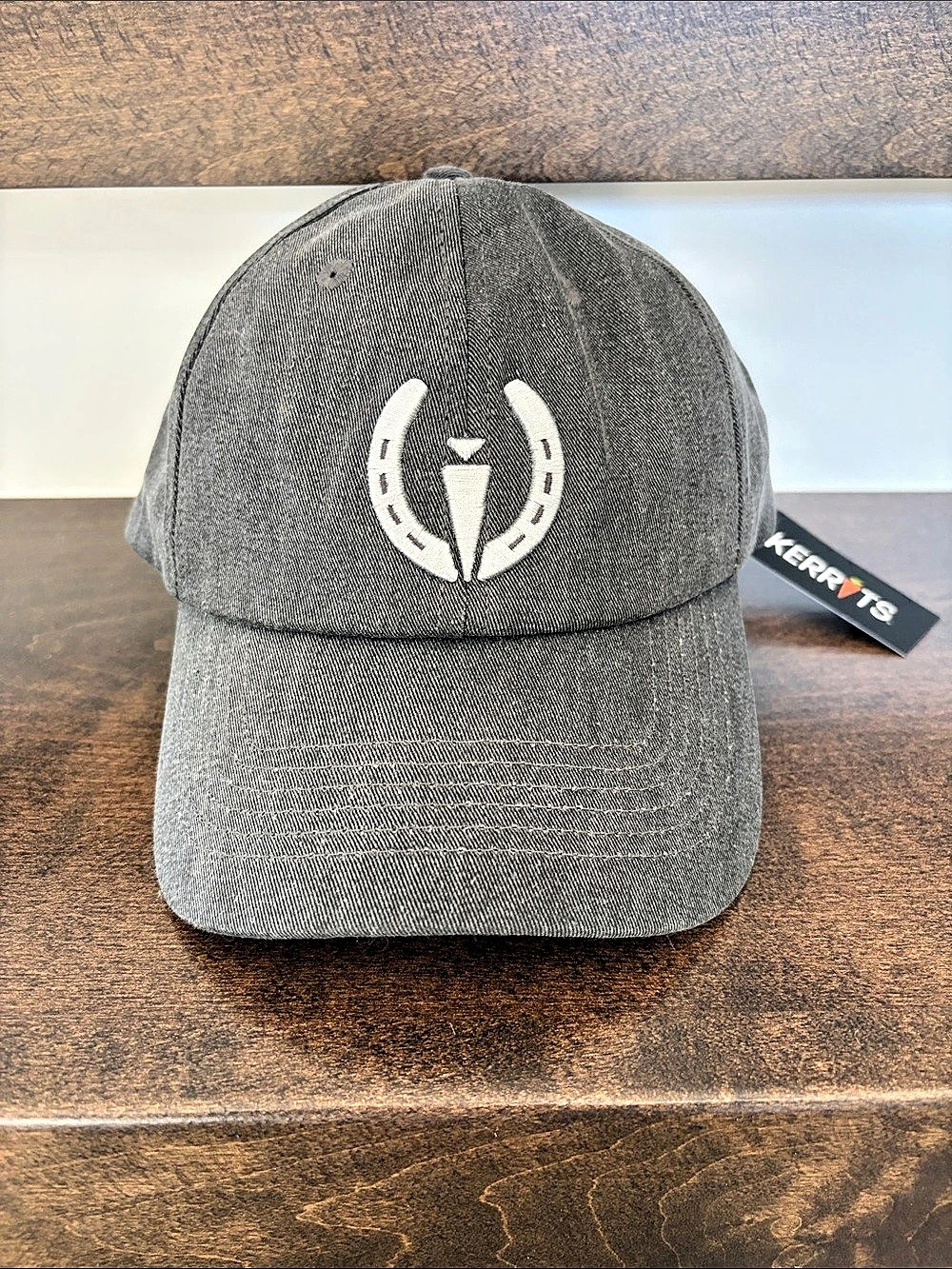 Kerrits Logo Hat Shadow Gray Cotton NWT